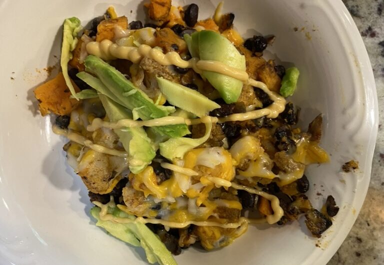 Baked Veggie and Black Bean Bowl