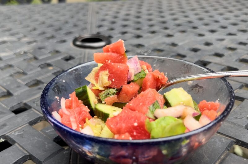 Watermelon, Cucumber, and Feta Cheese Salad